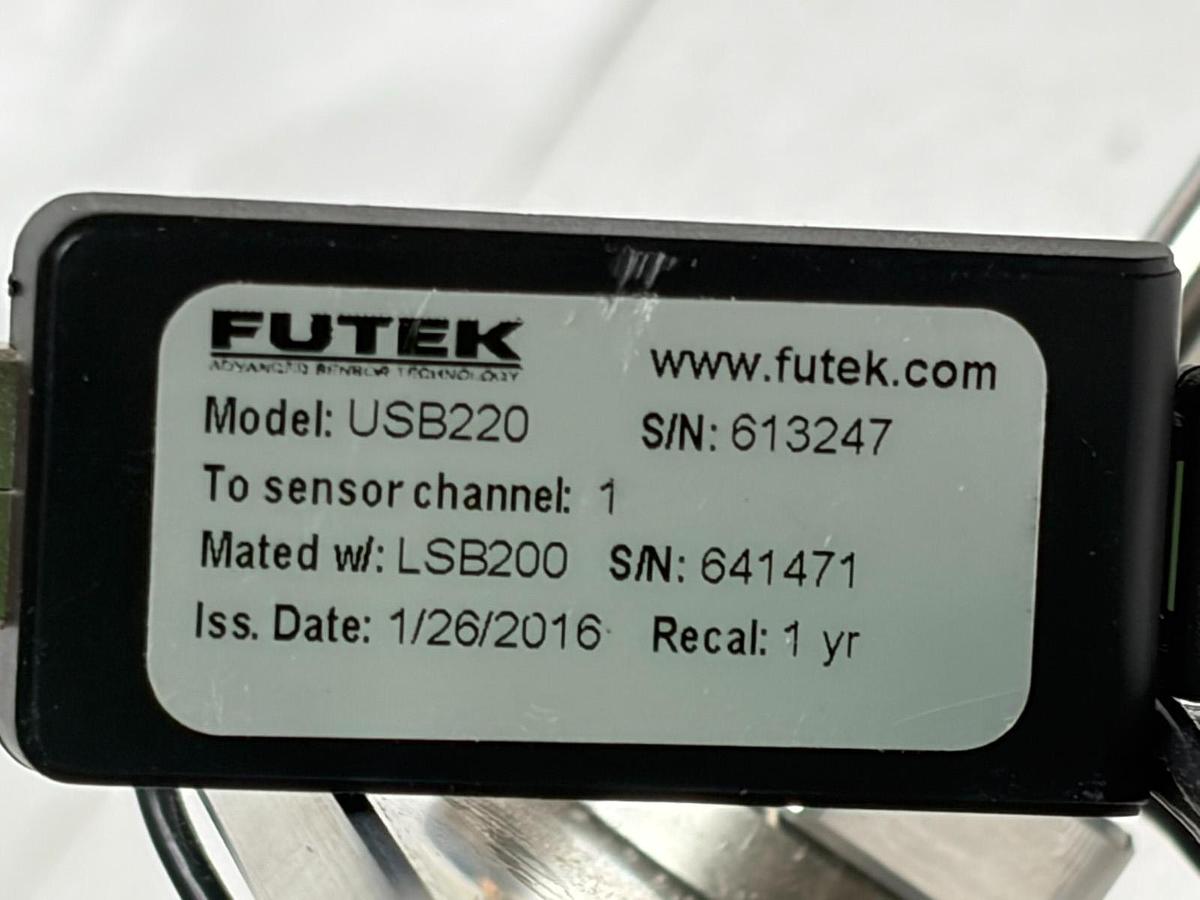 Used FUTEK LSB200 50 lb S-Beam Load Cell USB220 Digital Conditioner Kit