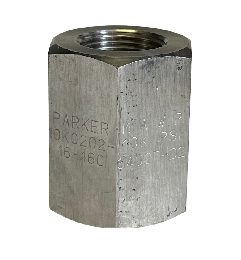 Used NEW PARKER 10K0202-16-16C / 10K02021616C STAINLESS STEEL NPT ADAPTER 10,000PSI