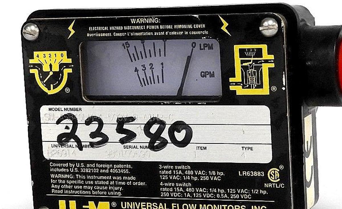Used UFM SN-ASB4GLM-4-500V.9-A1WR-C UNIVERSAL FLOW MONITOR TYPE: 4