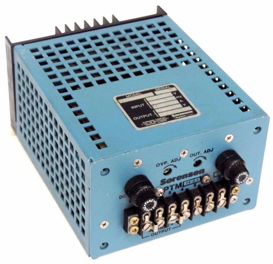 Used SORENSEN PTM 24-2.3 DC POWER SUPPLY 2.3AMP OUTPUT 105-125V
