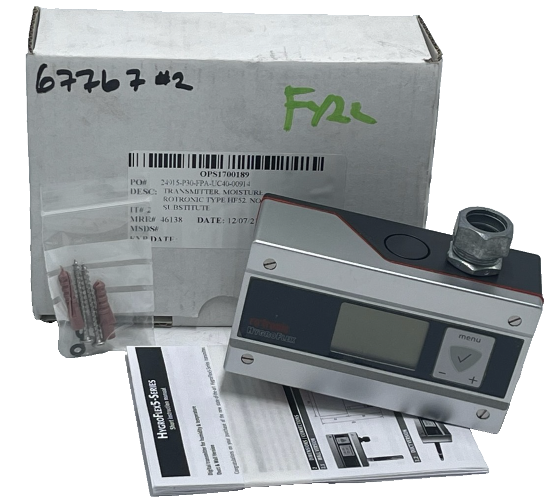 Used Rotronic HF520-WHXXD3XX HygroFlex - HF5 Humidity & Temperature Transmitter NSMP