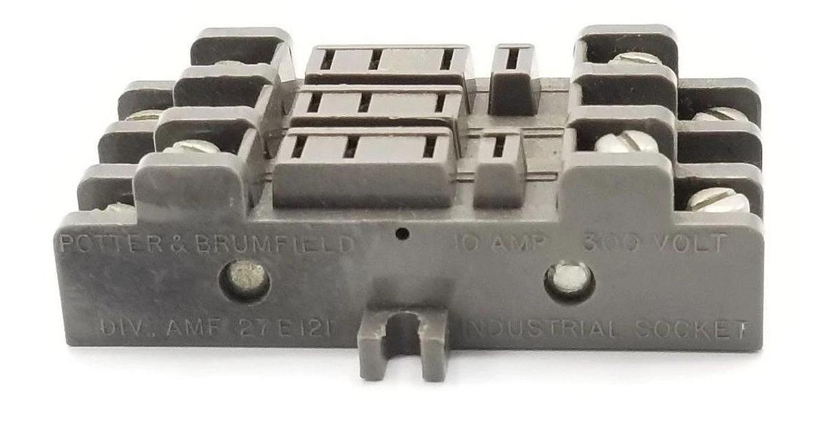 Used POTTER & BRUMFIELD 27E121 RELAY BASE 10A, 300V