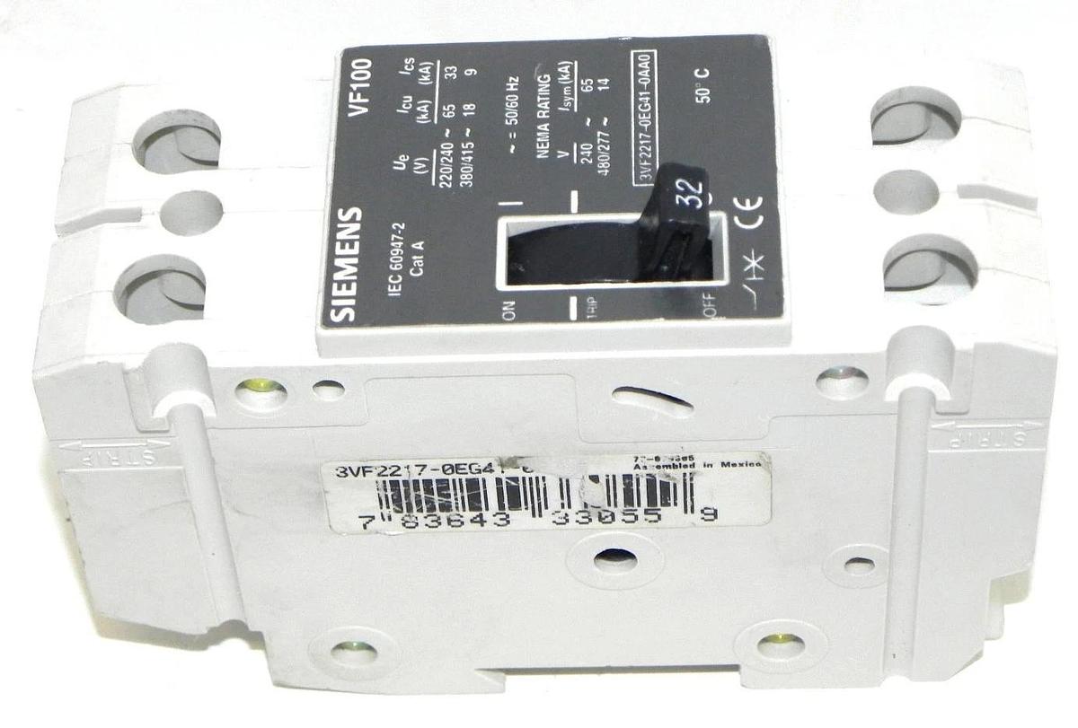 Used SIEMENS 3VF2217-0EG41-0AA0 CIRCUIT BREAKER VF100 3VF22170EG410AA0