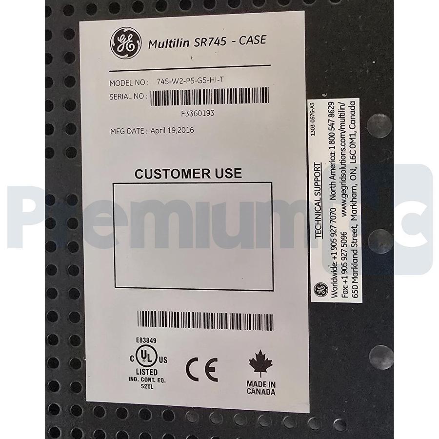 GE MULTILIN 745 TRANSFORMER PROTECTION RELAY 745-W2-P5-G5-HI-T w/SR745-CASE NSMP