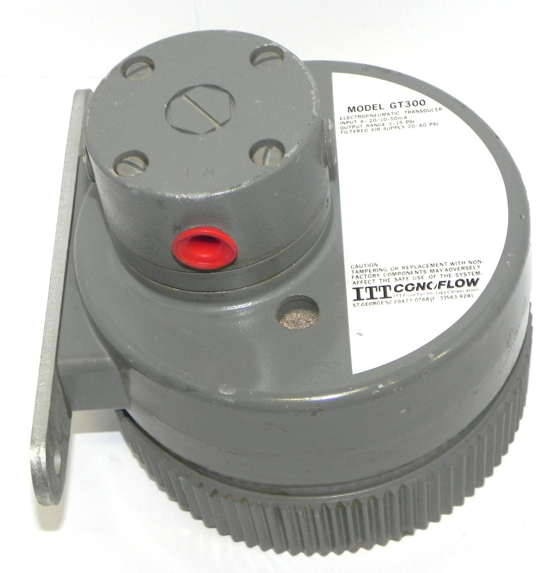 Used ITT CONOFLOW MODEL GT3000 ELECTROPNEUMATIC TRANSDUCER OUTPUT RANGE 3-15 PSI