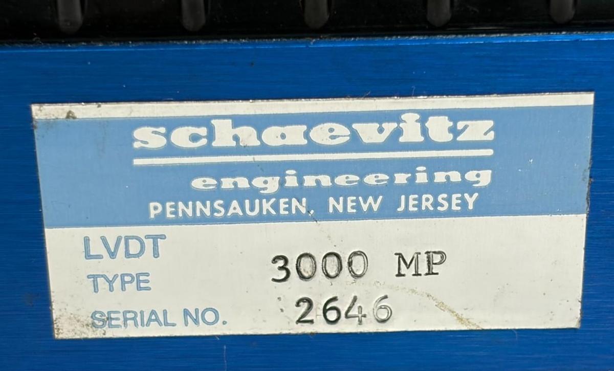 Used Schaevitz Engineering 3000 MP LVDT Linear Displacement Transducer Sensor