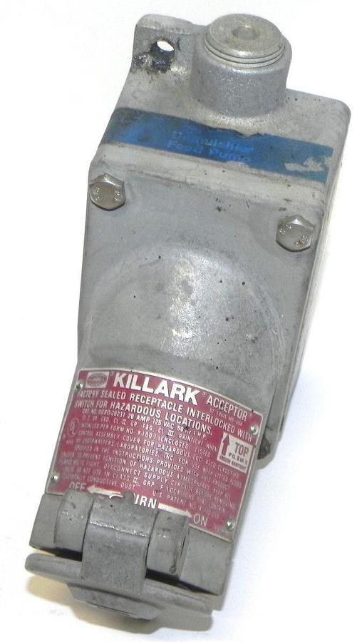Used HUBBELL UGR02-0231 KILLARK ACCEPTOR 20AMO, 125VAC, 60HZ, 1 H.P. UGR020231