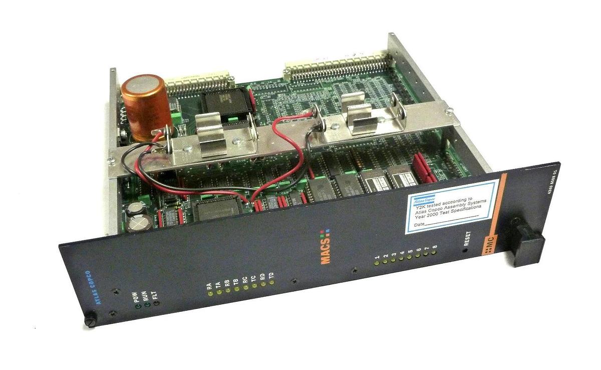 Used ATLAS COPCO 4240-5008-01 MASTER CONTROLLER MODULE W/LED INDICATOR 4240500801