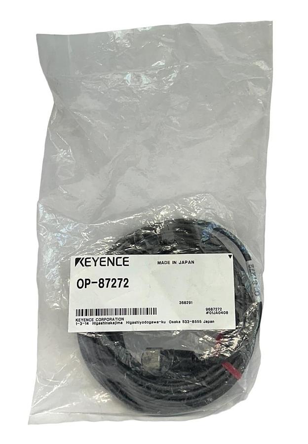 Used KEYENCE OP-87272 / OP87272 CONNECTOR CABLE M12 STRAIGHT 5M CABLE NSFS