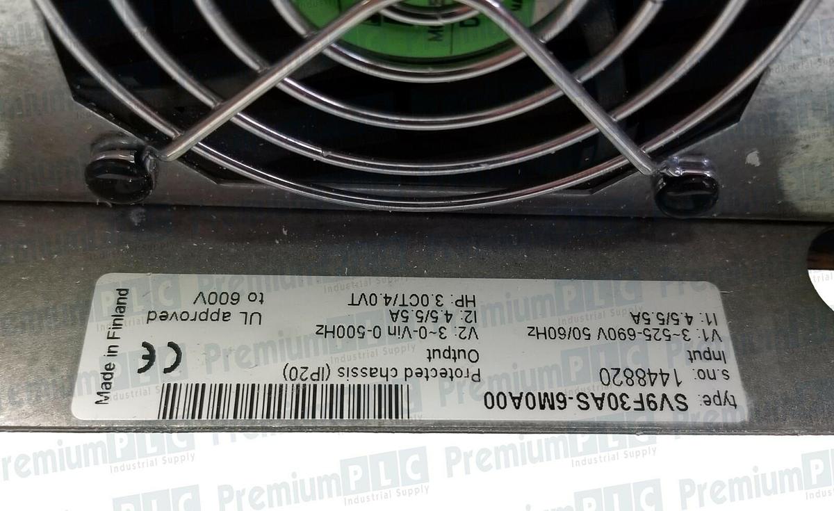 Used NEW CUTLER-HAMMER SV9F30AS-6M0A00 SV9000 ADJ. FREQUENCY DRIVE 3HP NEMA 1 575V