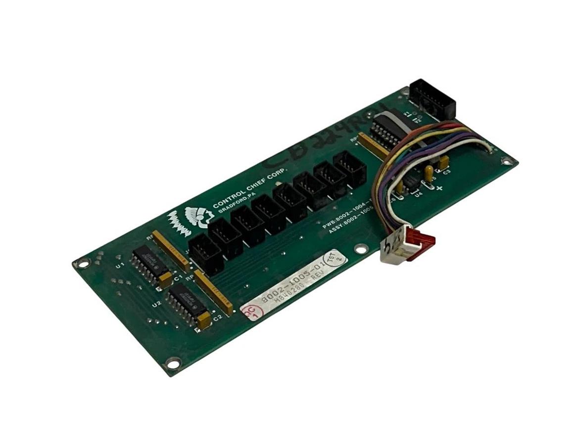 Used CONTROL CHIEF CORP 8002-1005-01 / 8002-1005 XMIT STEPLS BOARD 8002-1004-B USNP
