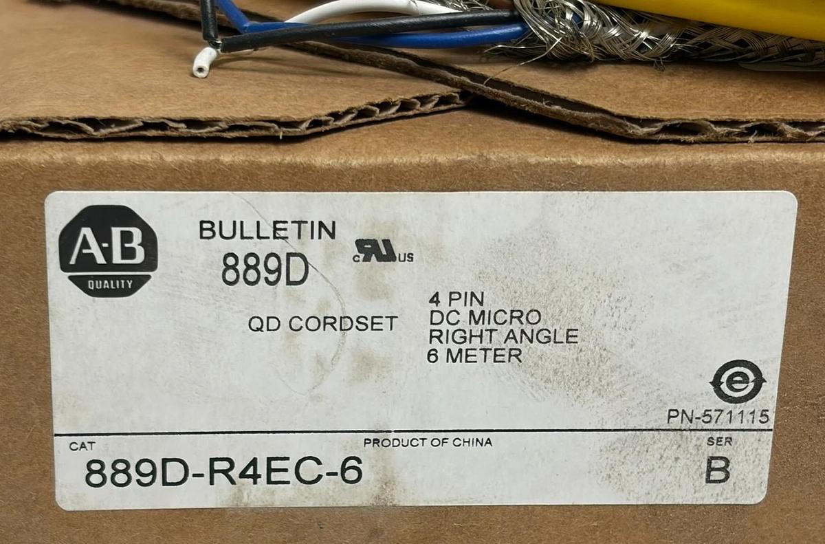 Allen-Bradley 889D-R4EC-6 Bulletin 889D 4-Pin DC Micro Right Angle Cordset 6m