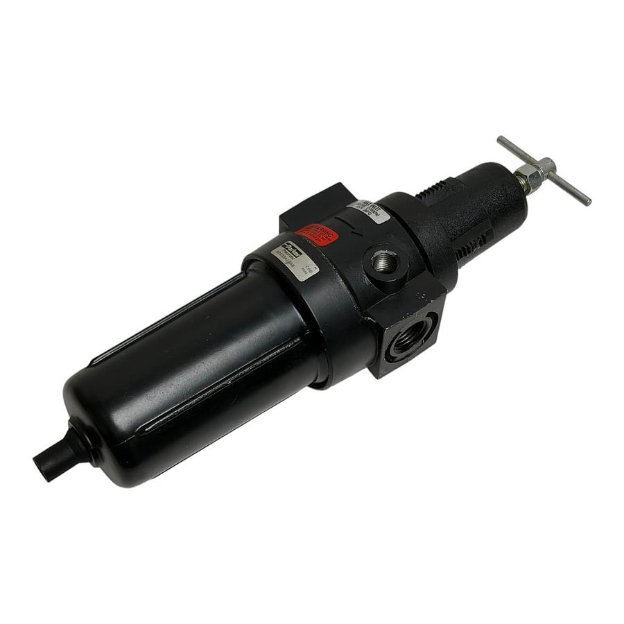 Used Parker Pneumatic Filter Regulator 07E33A13AB Max 250 PSI w/ Marsh 160 PSI Gauge