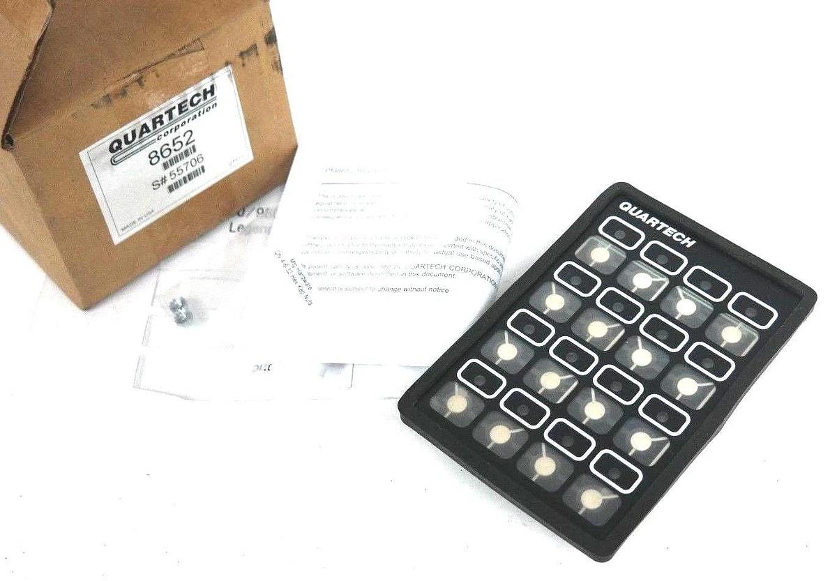 Used QUARTECH 8652 PLC PROGRAMMING INTERFACE 16-KEY 5VDC
