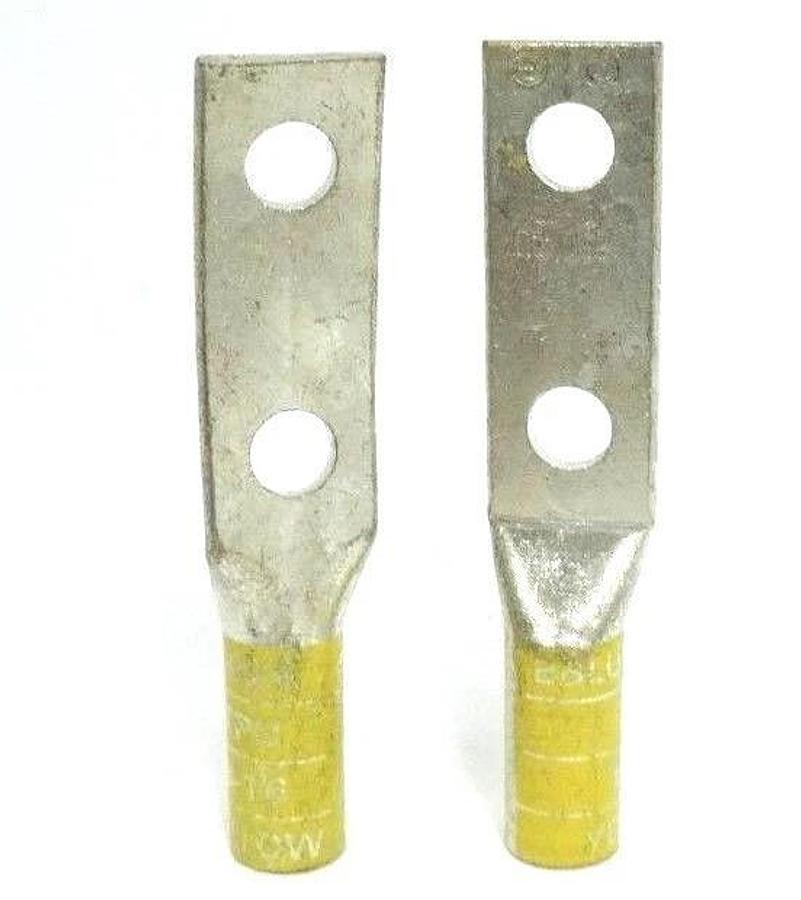 Used BOX OF 10 NEW TELEDYNE PENN-UNION BBLU-025D COPPER CRIMPS YELLOW 1/2"