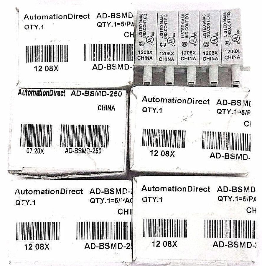Used NIB AUTOMATION DIRECT AD-BSMD-250 PROTECTION DIODE MODULE 0720X - LOT OF 25