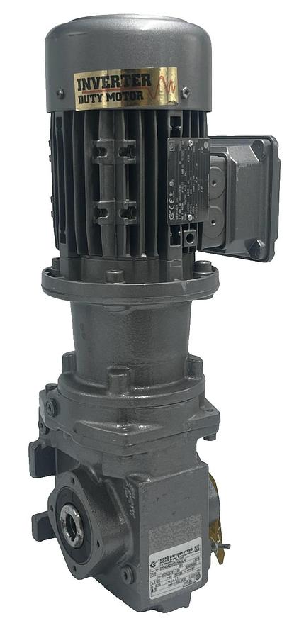 Used NORD SK63L/4 CUS Inverter Duty Motor w/ SK02040AZ-IEC63 Gearbox 0.25HP 3-Phase