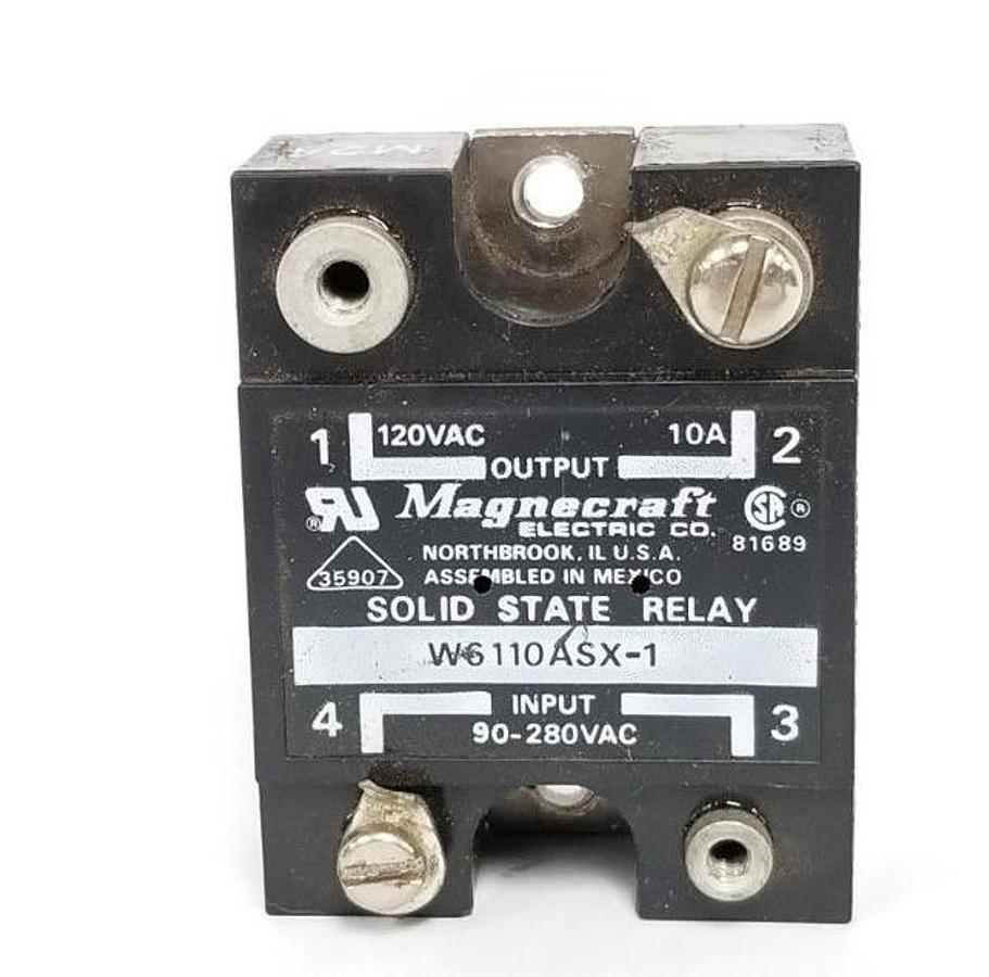 Used MAGNECRAFT W6110ASX-1 SOLID STATE RELAY W6110ASX1 120VAC, 10A