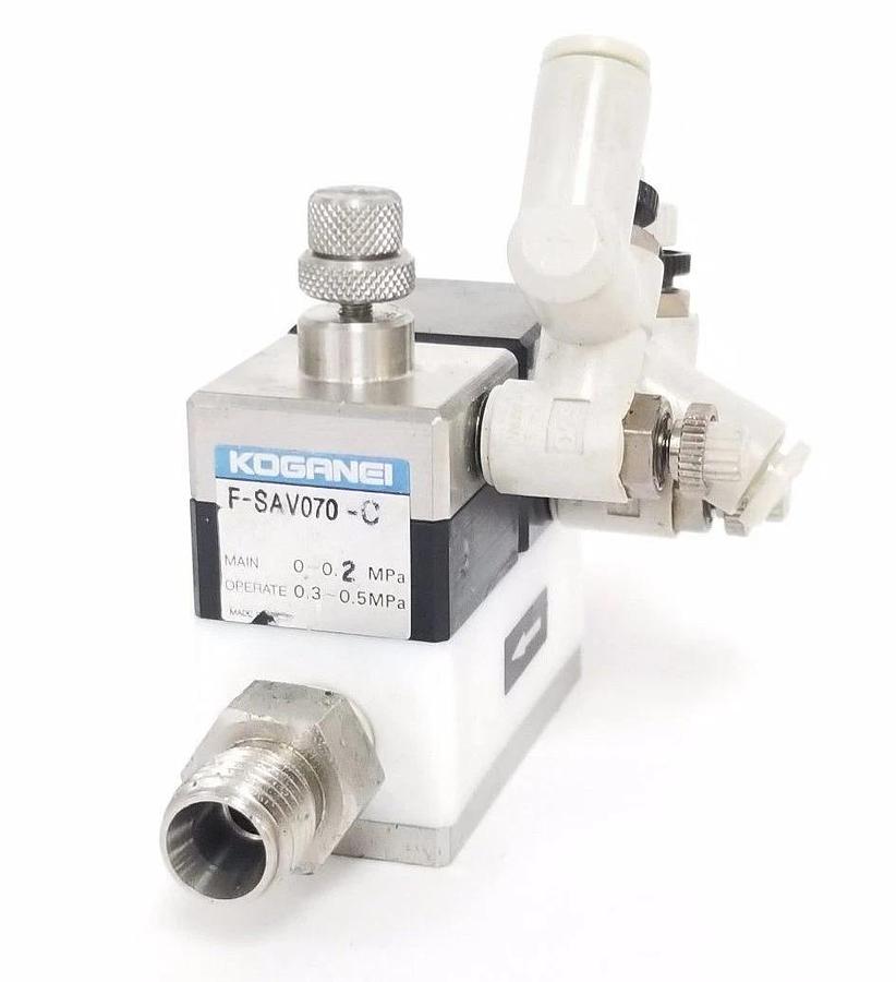 Used KOGANEI F-SAV070-C AIR OPERATED VALVE 0-0.2 MPa , 0.3-0.5MPa , FSAV070C