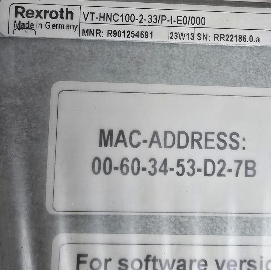 Used Rexroth VT-HNC100-2-33/P-I-E0/000 Axis Controller R901254691 VT-HNC100-2-3X NSMP