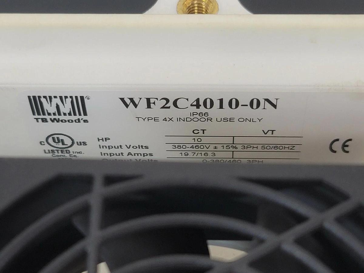 Used DANFOSS VACON TB WOODS WF2C4010-0N DRIVE 10HP 460VAC 3PHASE NEMA 1