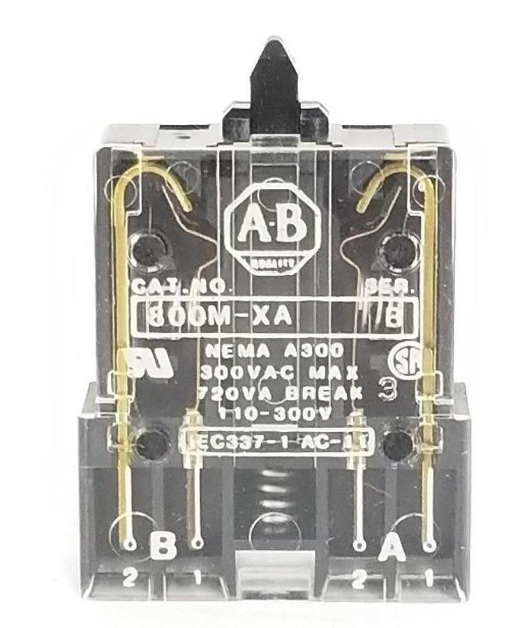 Used ALLEN BRADLEY 800M-XA CONTACT BLOCK SER. B, 800MXA
