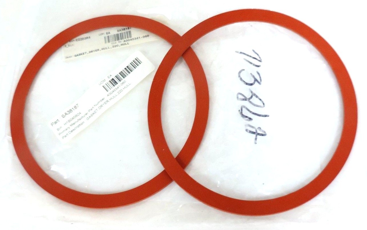 Used LOT OF 2 NEW GENERIC SA38187 GASKET, DRYER, HULL, 220, HULL, A0045341-060