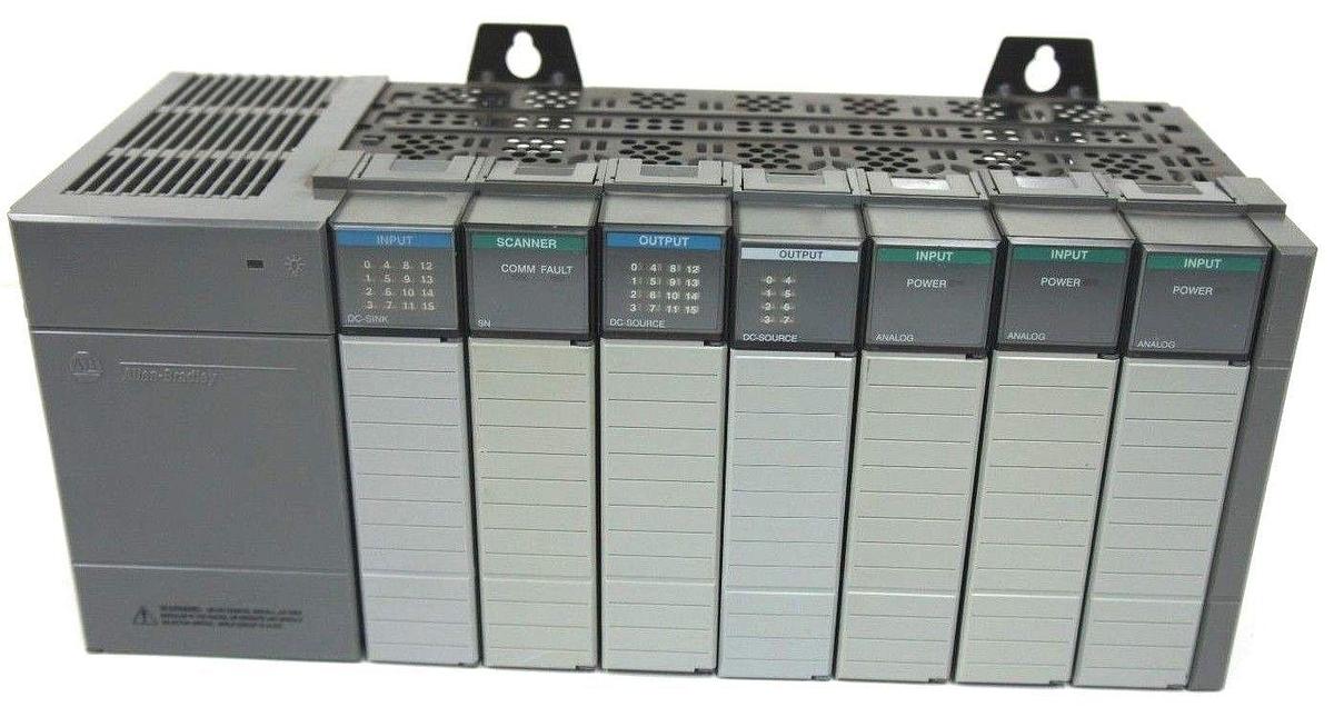 Used ALLEN BRADLEY 1746-A7 7-SLOT RACK SER. B W/ 1746-P2 POWER SUPPLY SER. C