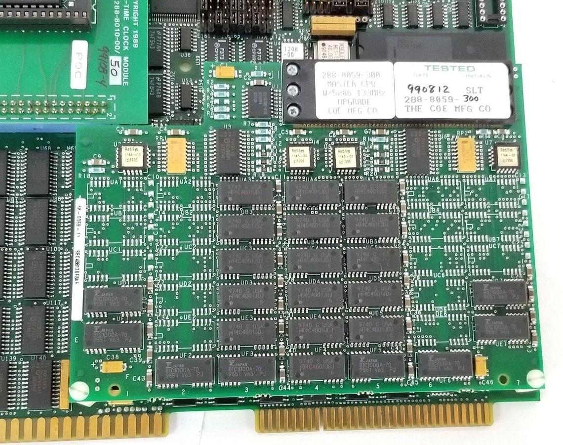 Used RADISYS / COE MFG. 288-8059-300 MASTER CPU W/ 5X86 133MHZ UPGRADE 288-8010-00/50