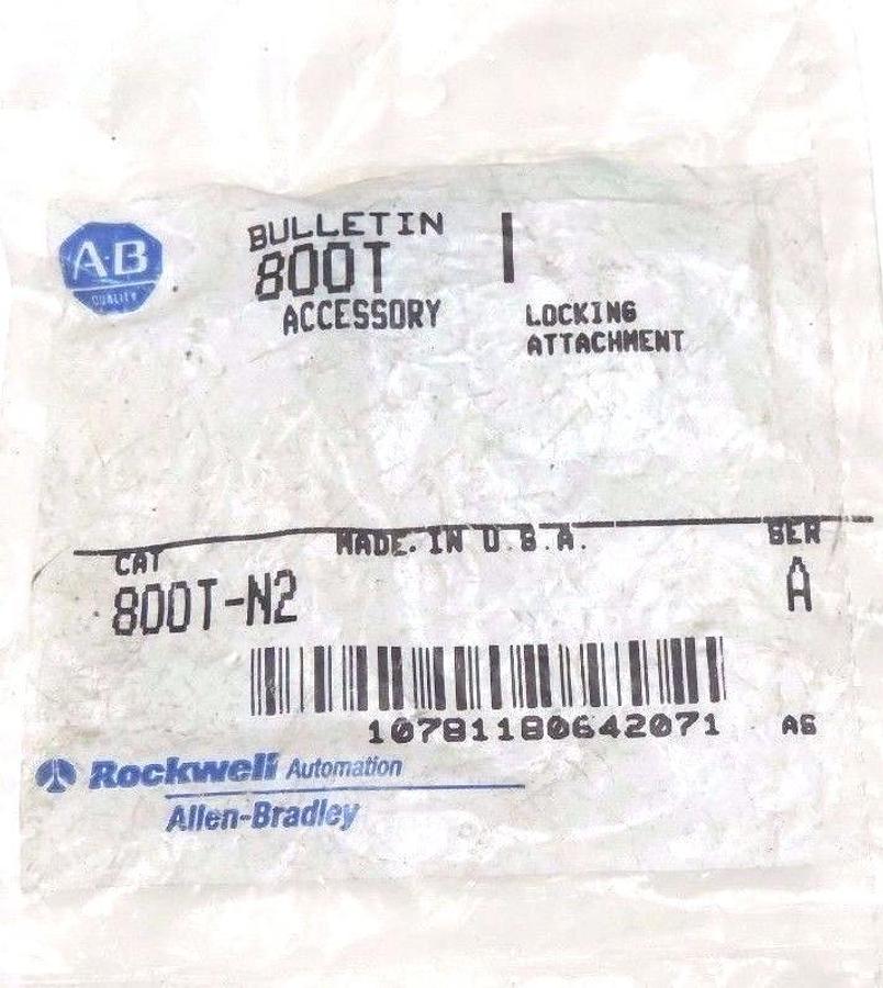 Used NEW ALLEN BRADLEY 800T-N2 LOCKING ATTACHMENT 800TN2 SER. A