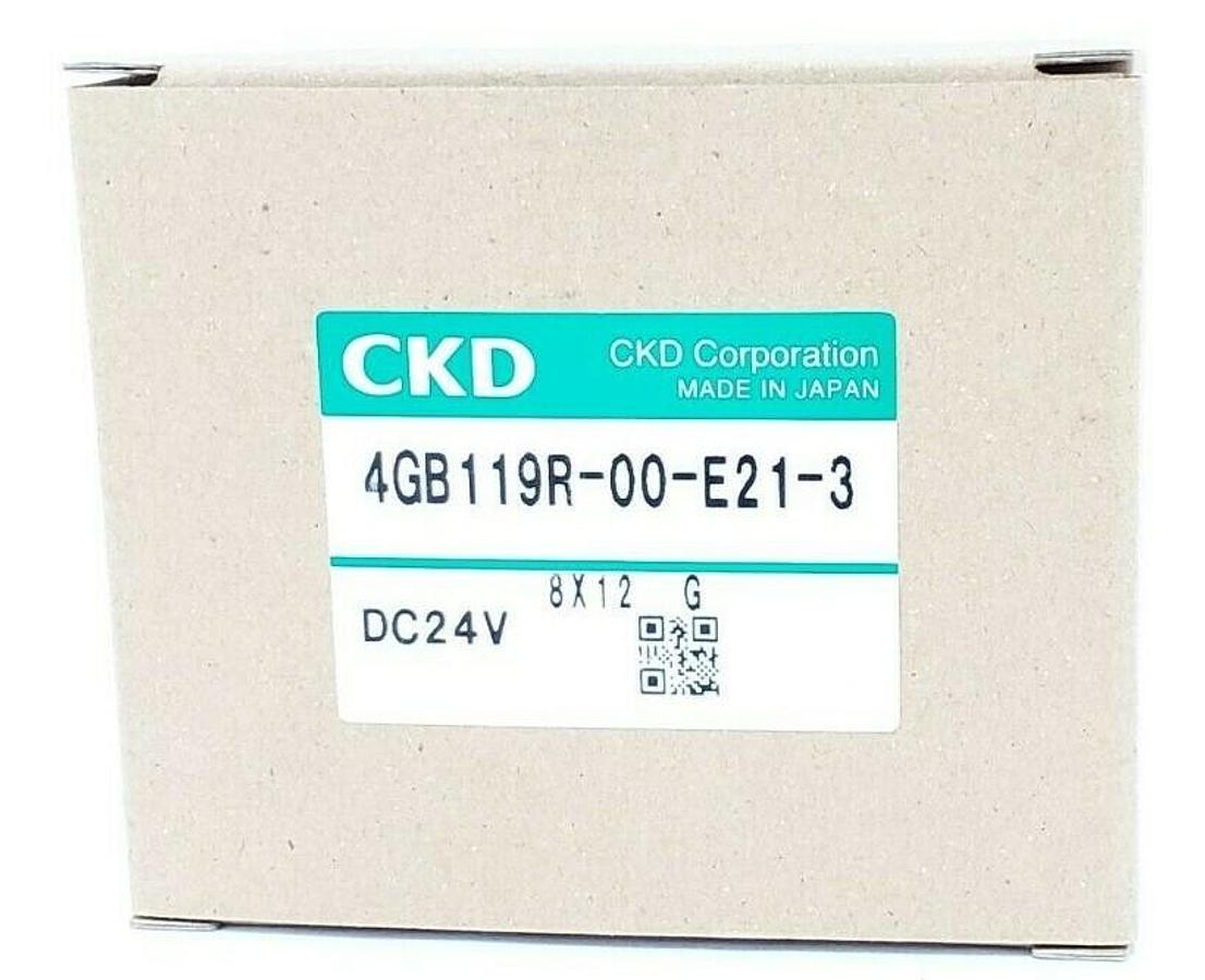 Used NIB CKD CORP. 4GB119R-00-E21-3 PNEUMATIC VALVE 4GB119R00E213