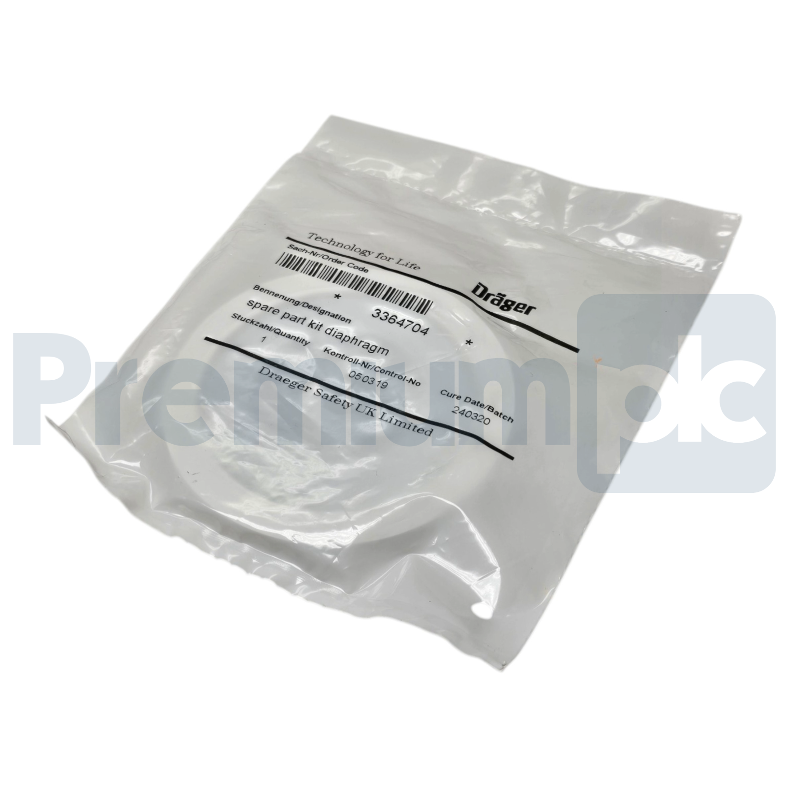 Dräger | Drager 3364704 Spare Part Kit Diaphragm for Breathing Equipment NSFS