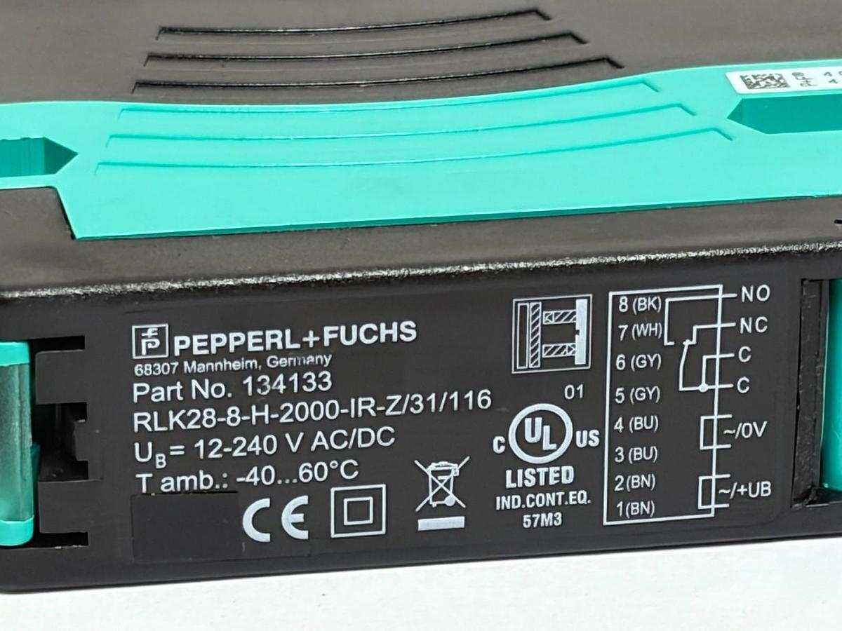 Used Pepperl+Fuchs RLK28-8-H-2000-IR-Z/31/116 Photoelectric Sensor 134133