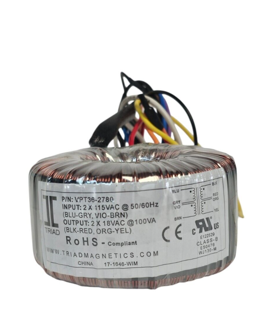 Used TRIAD VPT36-2780 TOROIDAL POWER TRANSFORMER VPT362780
