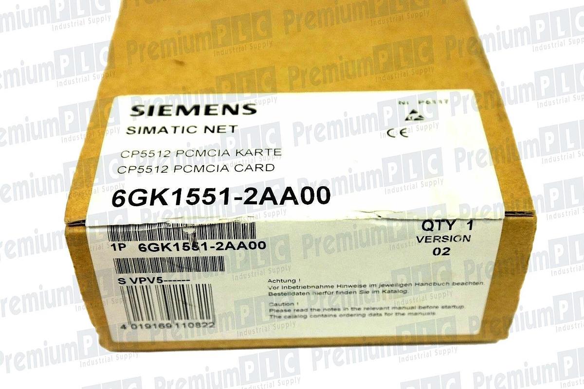 Used NEW F/S SIEMENS 6GK1551-2AA00 VER. 02 PROFIBUS CP5512 PCMCIA CARD 6GK15512AA00
