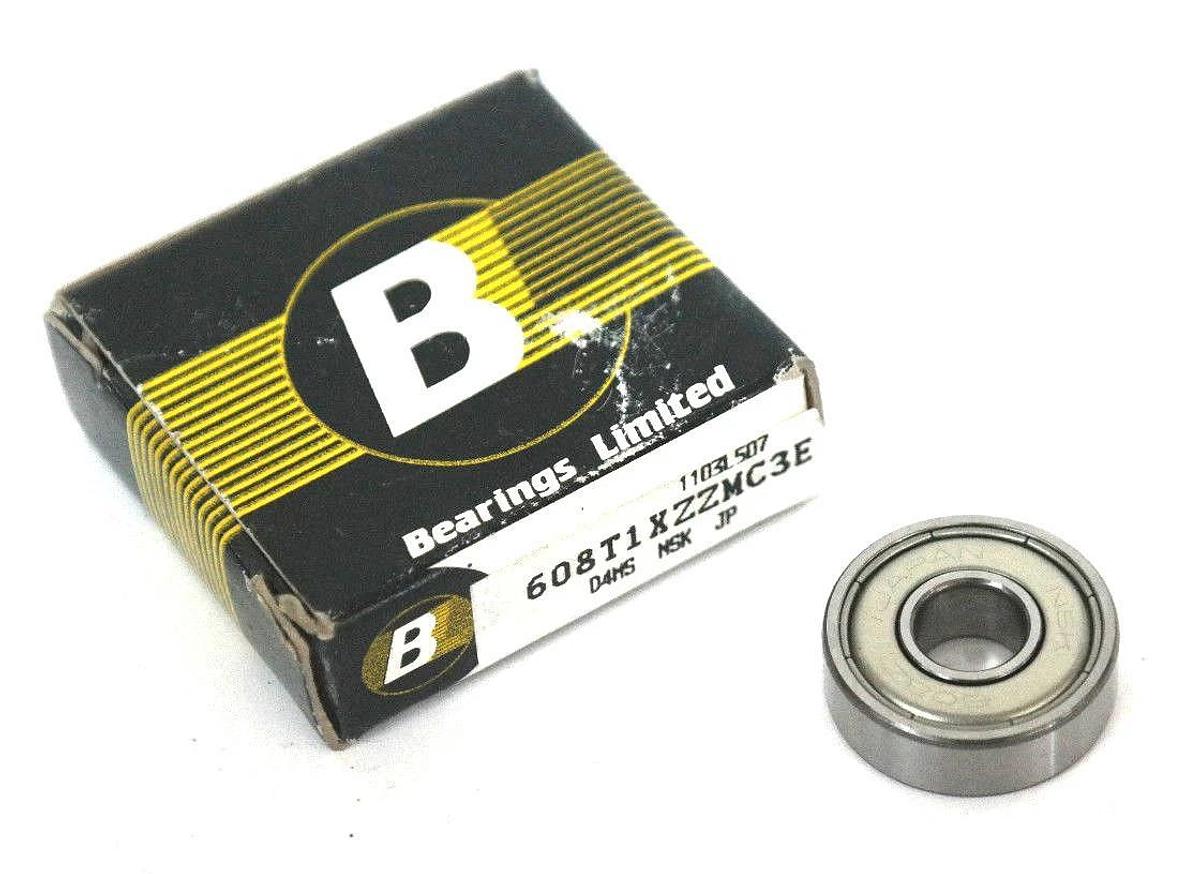 Used LOT OF 6 NEW BEARINGS LIMITED 608T1XZZMC3E DEEP GROOVE BALL BEARINGS