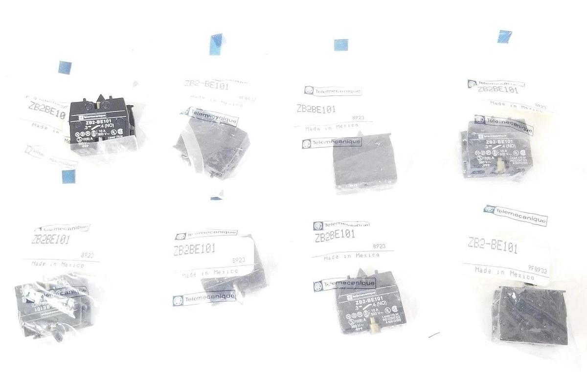 Used LOT OF 8 NEW TELEMECANIQUE ZB2-BE101 CONTACT BLOCKS, ZB2BE101