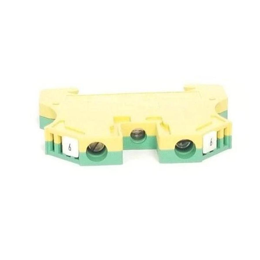 Used WEIDMULLER WPE 6 TERMINAL BLOCK GROUND 16MM 6-14AWG, WPE6