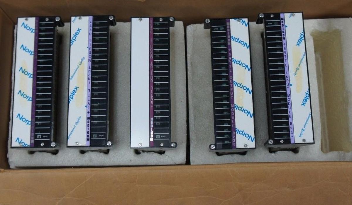 Used MASTER CASE OF 5 GOULD MODICON B236 AND B237 OUTPUT MODULE +5VTTL