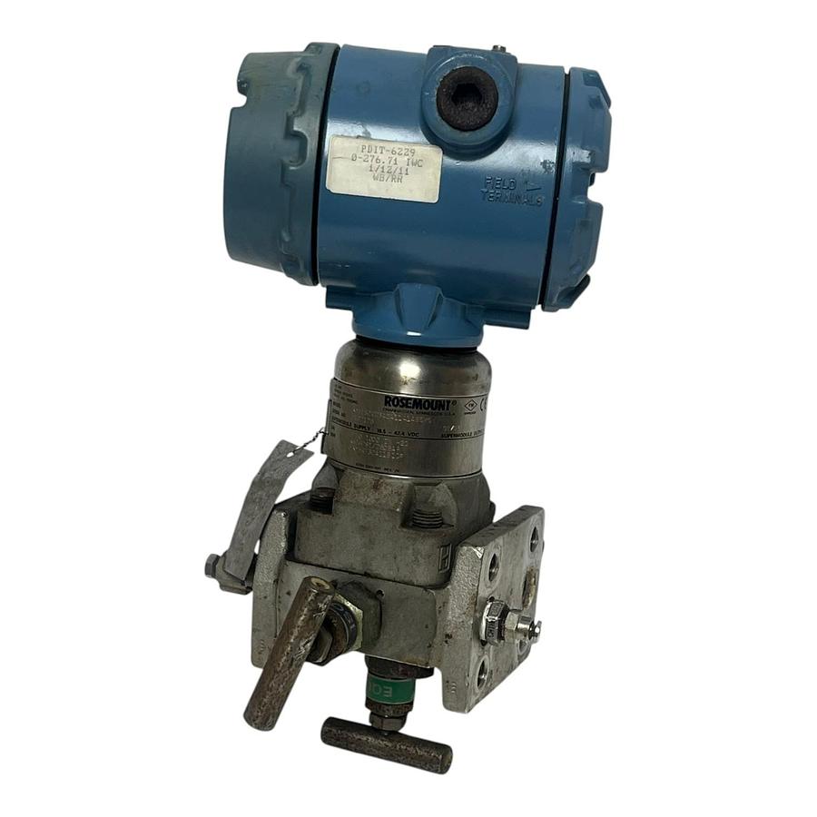 Used Rosemount 3051S2CD3A2A11A1AE5M5 Differential Transmitter W/ 3-Valve Manifold
