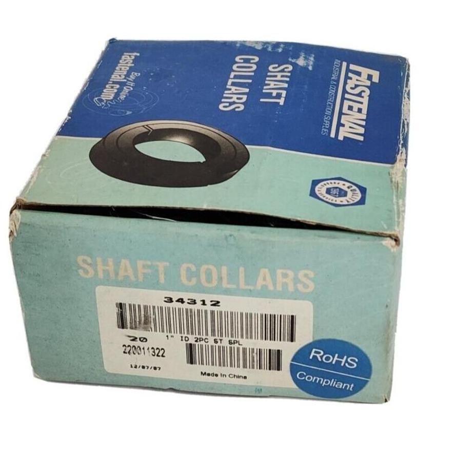 Used 20 NEW FASTENAL 34312 1'' ID 2PC ST SPL SHAFT COLLARS