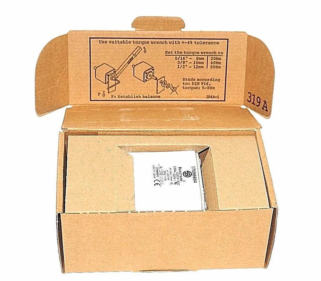 Used NIB BUSSMANN 170-M-6694 FUSE 630A 1250V 3FU/115 CU AR, 170M6694