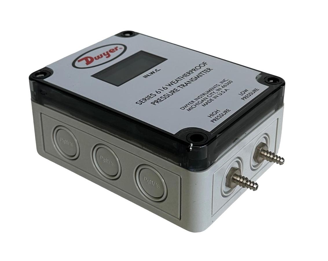 Used NEW DWYER 616W-4-LCD / 616W4LCD SERIES 616 WEATHERPROOF PRESSURE TRANSMITTER