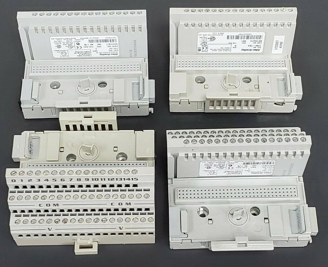 Used LOT OF 4 ALLEN BRADLEY 1794-TB3 TERMINAL BASES 1794TB3 SER. A REV. A01