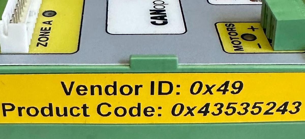 Used INSIGHT AUTOMATION 0X43535243 CONVEYTRAX CANopen ROLLER SPEED CONTROL 0X49