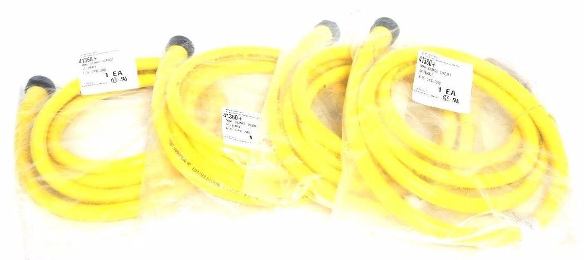 Used NIB BRAD HARRISON 41360 MINI-CHANGE CORDSET 5P FEMALE 6' 16-5 PVC - LOT OF 4