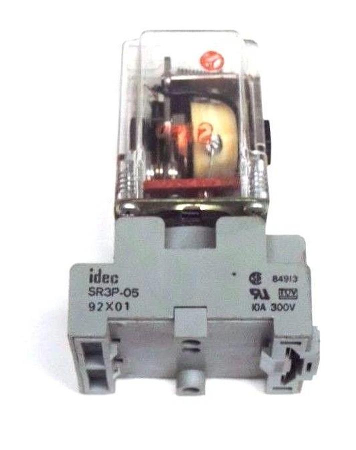 Used LOT OF 2 IDEC SR3P-05 RELAY SOCKETS W/ POTTER & BRUMFIELD KRP-14AG-120 RELAYS