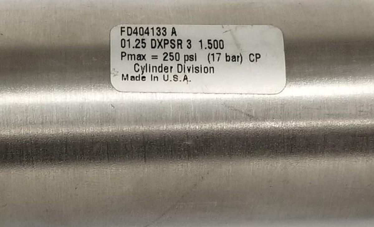 Used NEW PARKER FD404133 A AIR CYLINDER 01.25 DXPSR 3 1.500 250PSI PMAX 17 BAR