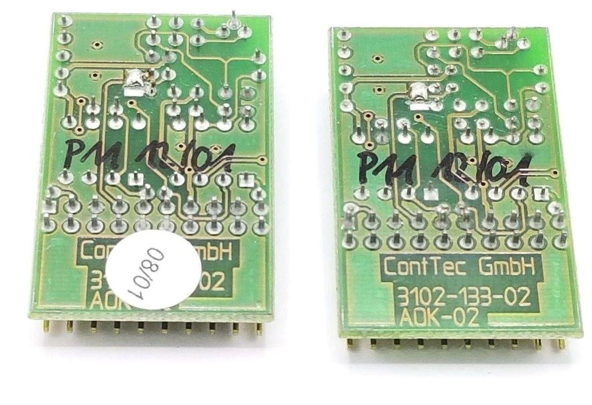 Used LOT OF 2 CONTEC GMBH 3102-133-02 BOARDS AOK-02