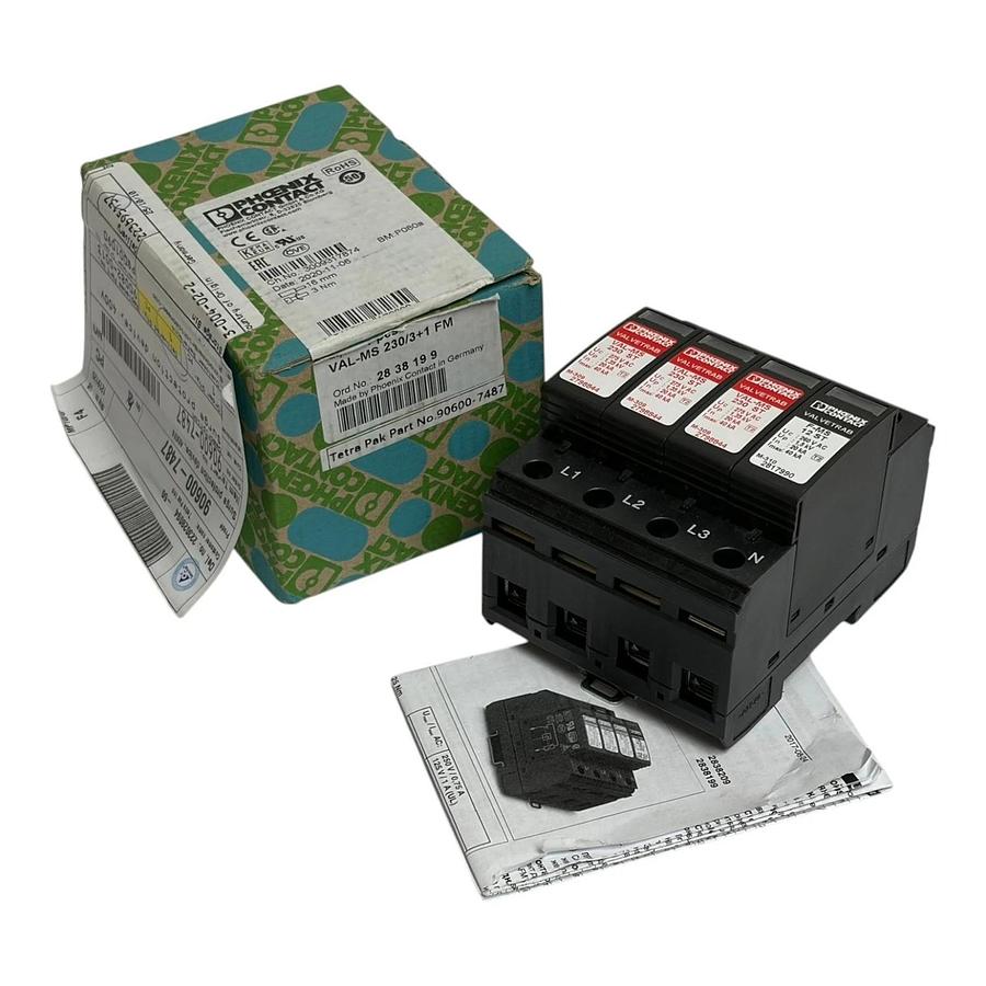 Phoenix Contact VAL-MS 230/3+1 FM Surge Protection Device 2838199 New Surplus